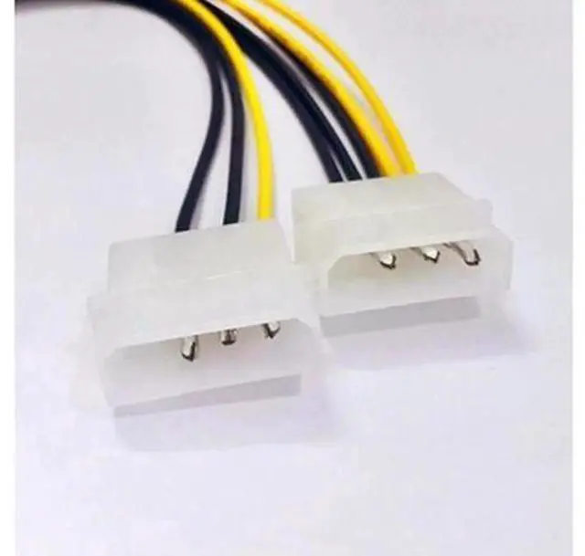 Alt view image 2 of 6 - 6 inch 2 x Molex 4 pin to 8-Pin PCI Express Video Card Pci-e ATX PSU Power Converter Cable - Molex to Pcie 8 pin Adapter