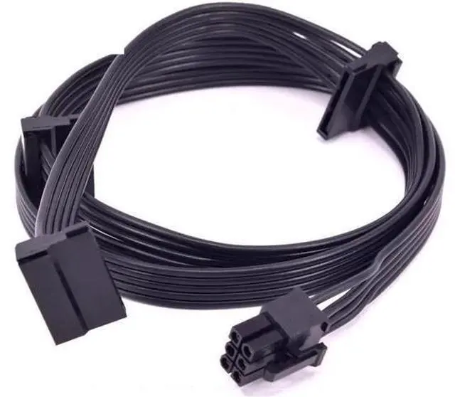 Main image of PCI-e 6Pin Male 1 to 3 SATA 15Pin Power Supply Cable for C.ORSAIR CS CX HX RM Series CS450M CS550M CS650M CS750M CS850M CX450M CX650MX CX750M HX1050 HX850 HX750 HX650 RM450 RM550
