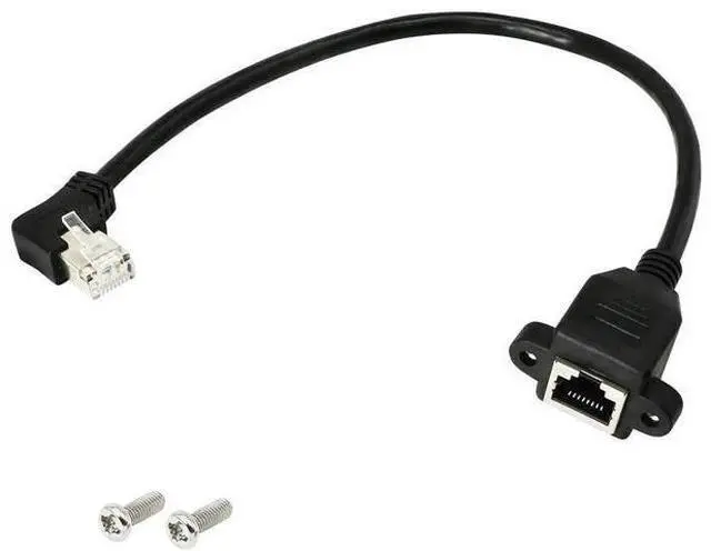 Main image of RJ45 Ethernet Adapter Cable 90 Angle Left Male to Famale Ethernet Switch Adapter Cable for CAT 5/CAT 6 LAN Ethernet Socket Connector Adapter Cat5 Cat6 Cable(Left)