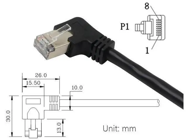 Alt view image 2 of 6 - RJ45 Ethernet Adapter Cable 90 Angle Left Male to Famale Ethernet Switch Adapter Cable for CAT 5/CAT 6 LAN Ethernet Socket Connector Adapter Cat5 Cat6 Cable(Left)