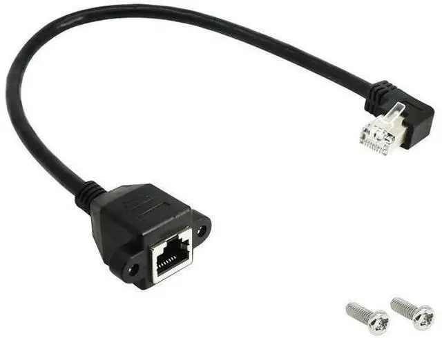 Main image of RJ45 Ethernet Adapter Cable 90 Angle Right Male to Famale Ethernet Switch Adapter Cable for CAT 5/CAT 6 LAN Ethernet Socket Connector Adapter Cat5 Cat6 Cable(Right)