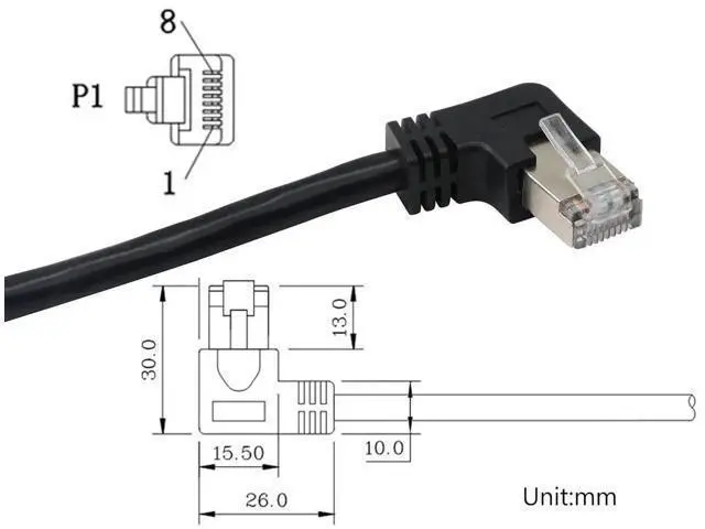Alt view image 4 of 5 - RJ45 Ethernet Adapter Cable 90 Angle Right Male to Famale Ethernet Switch Adapter Cable for CAT 5/CAT 6 LAN Ethernet Socket Connector Adapter Cat5 Cat6 Cable(Right)