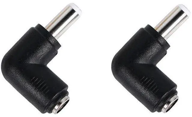 Main image of DC Power Connector Adapter 90 Degree Angle DC5.5 x 2.5mm Male Plug to 5.5x2.1mm Female Jack Adapter Coupler DC 5521 Female to 5525 Male Converter 2pcs