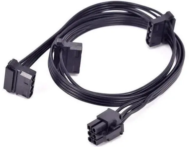 Alt view image 5 of 5 - PCIe 6Pin to 3 Peripheral 4Pin Molex Power Cable GPU 6 Pin to IDE Female for C.ORSAIR HX1200i HX1000i HX850i HX750i Modular PSU