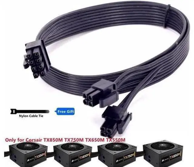 Main image of CPU 8Pin to 8Pin (4+4Pin) Modular Power Supply Cable For TX850M TX750M TX650M TX550M TX-M Series Semi Modular PSU 60CM