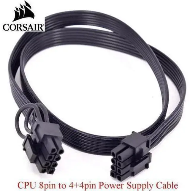 Alt view image 2 of 5 - CPU 8pin to 4+4pin Power supply Cable ATX 12V Durable 2xP4 to P8 for Corsair AX Series AX860 AX850 AX760 AX750 AXi Series AX1500i AX1200i AX860i AX760i