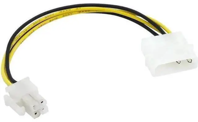 Alt view image 4 of 6 - PC Computer Power Supply PSU EPS ATX/12V 4 pin IDE Molex to Motherboard 4-Pin P4 CPU Power Adapter Converter Cord Cable