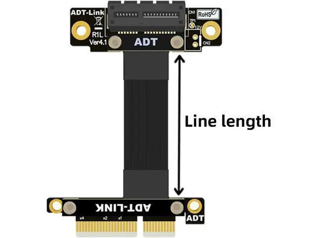 Alt view image 4 of 7 - PCIe X4 To X1 Riser for Sound Card Network Card Capture Card Gigabit Wireless LAN, USB Audio Card 1x 4x Adaptor extension cables