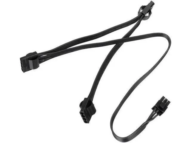 Alt view image 5 of 6 - 6Pin Male 1 to 3 IDE Female Power Supply Splitter Extension Cable for Molex 4Pin Port Multiplier