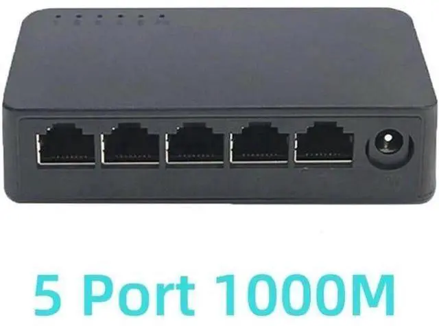 Main image of Network Switch Mini 5Ports Switch Ethernet 1000Mbps/100Mbps Gigabit High Performance Smart Switcher RJ45 Hub Internet Injector 5 Port, 100/1000M