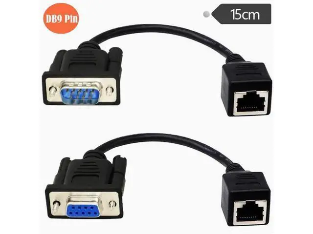 Alt view image 2 of 2 - DB9 Male/female RJ45 cable RJ45 to RS232 male/female cable connector to network cable extender DB9 female 0.15m