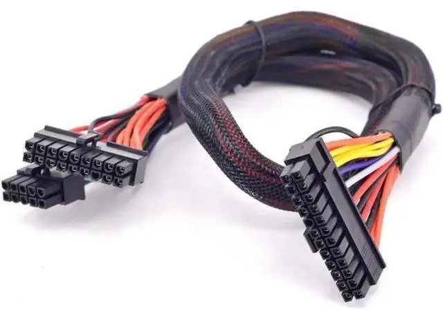 Main image of 18 + 10pin to 24Pin ATX Power Supply Cable 20+4Pin with Sleeve for Corsair RMi Series RM1000i RM850i RM750i RM650i