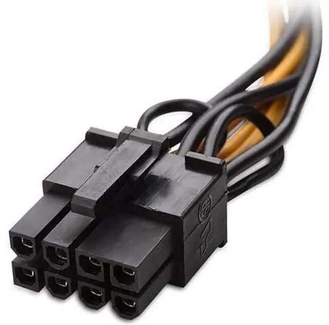 Alt view image 2 of 4 - (2-Pack) 6-Pin PCIe to 8-Pin PCIe Adapter Power Cable - 4 Inches