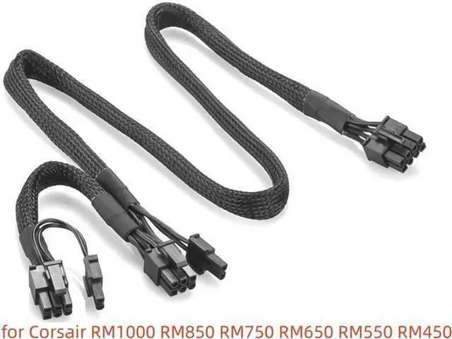 Main image of PCI-E 8pin to Dual 8(6+2)Pin Power Supply Cable PCIe 8 Pin 1 to 2 Spliter ATX 8pin PSU to GPU PCIE 8Pin for RM1000 RM850 RM750 RM650 RM550 RM450