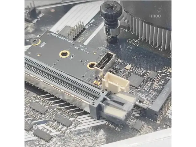 Alt view image 5 of 7 - NVME to TYPE-E Expansion Card M.2 M KEY NVME to Front USB3.1 10G TYPE-C Adapter 4Pin Power M2 NVME to USB 3.1 TYPE C Riser Board