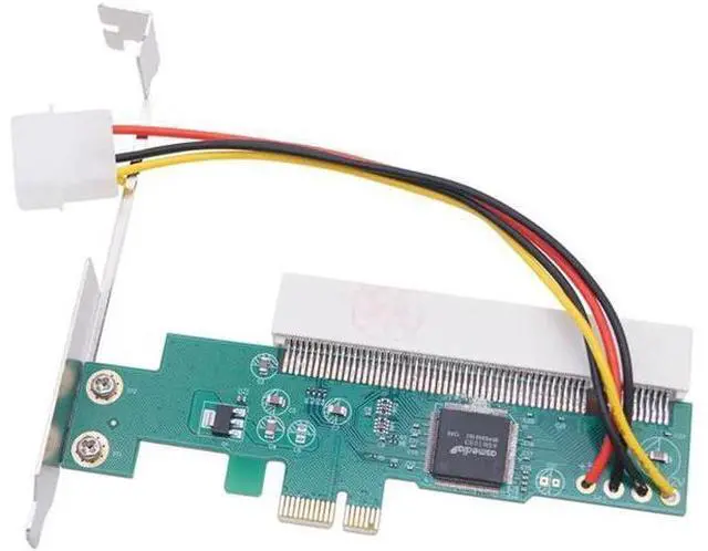 Alt view image 2 of 7 - PCIE to PCI Adapter PCI Express X1 to PCI Expansion Card Riser ASM1083 Chipset PCI-E Converter Adapter with 4Pin Power Connector