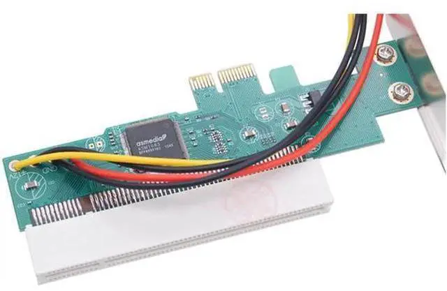 Alt view image 4 of 7 - PCIE to PCI Adapter PCI Express X1 to PCI Expansion Card Riser ASM1083 Chipset PCI-E Converter Adapter with 4Pin Power Connector