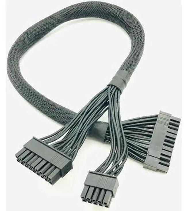 Alt view image 4 of 7 - ATX 24pin to (18+10)Pin Modular Power Supply Adapter Cable for RM650X RM750X RM850X RM1000X 610mm Black Power Cables