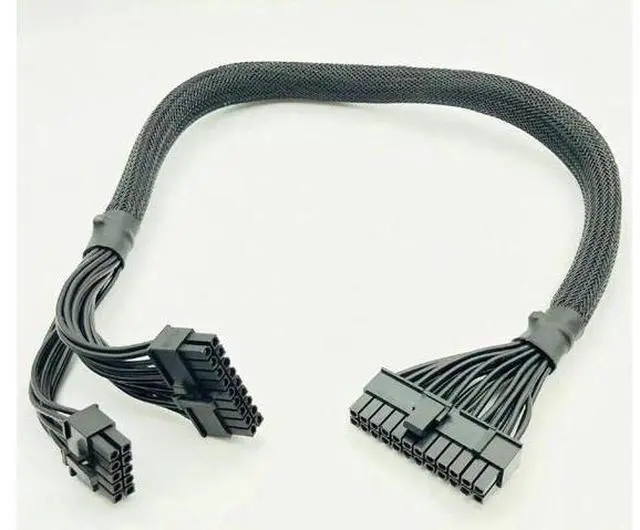 Alt view image 2 of 7 - ATX 24pin to (18+10)Pin Modular Power Supply Adapter Cable for RM650X RM750X RM850X RM1000X 610mm Black Power Cables