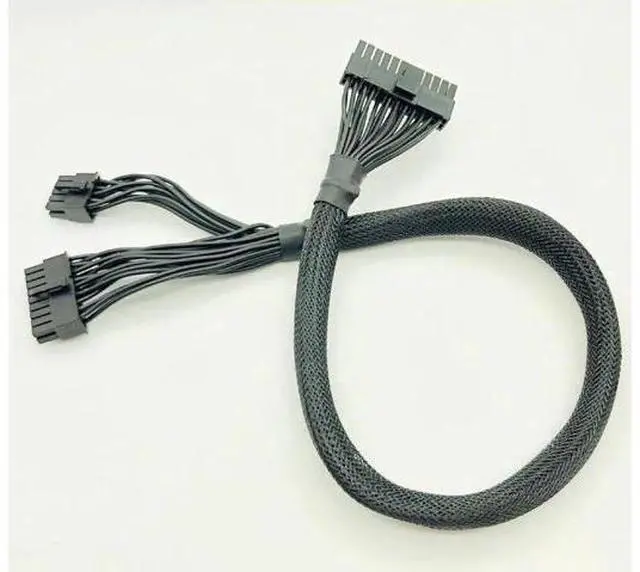 Alt view image 6 of 7 - ATX 24pin to (18+10)Pin Modular Power Supply Adapter Cable for RM650X RM750X RM850X RM1000X 610mm Black Power Cables