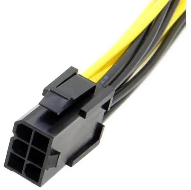 Alt view image 3 of 7 - ATX 6Pin Male to Dual 8Pin & 6Pin Female PCI-E PCI Express Video Graphics Card Extension Splitter Power Cable