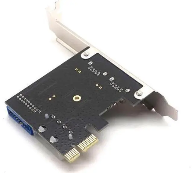 Alt view image 3 of 7 - PCIE PCI-E to USB 3.0 Expansion Card External 2 Port USB3.0 + Internal 19pin Header PCIe Card 4pin IDE Power Connector