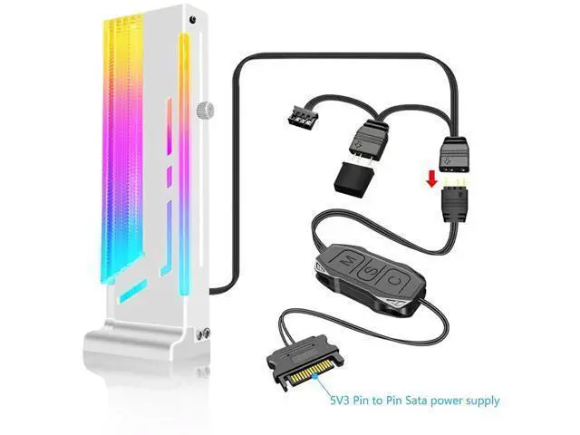 Alt view image 2 of 7 - ARGB Controller 5V 3 Pin RGB Controller Cable,SATA Power Supply Light Stripe Controller-1 pcs