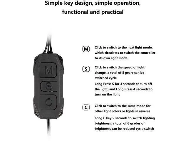 Alt view image 3 of 7 - ARGB Controller 5V 3 Pin RGB Controller Cable,SATA Power Supply Light Stripe Controller-1 pcs