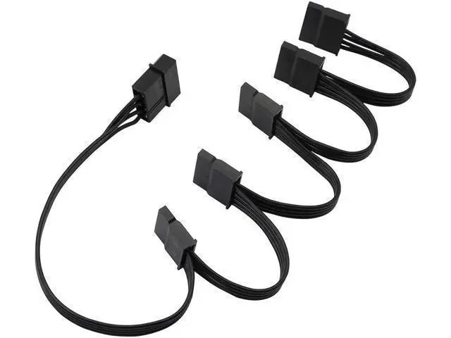 Alt view image 3 of 7 - IDE to SATA Power Splitter Cable,LP4 4Pin IDE to 5 x15 Pin SATA Power Conversion Line Extension Y-Cable for Hard Disk
