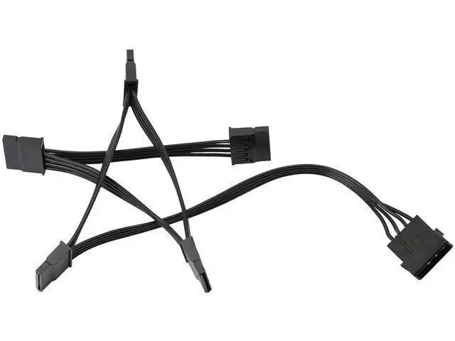Alt view image 5 of 7 - IDE to SATA Power Splitter Cable,LP4 4Pin IDE to 5 x15 Pin SATA Power Conversion Line Extension Y-Cable for Hard Disk