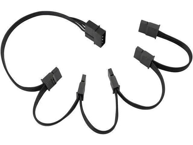 Alt view image 7 of 7 - IDE to SATA Power Splitter Cable,LP4 4Pin IDE to 5 x15 Pin SATA Power Conversion Line Extension Y-Cable for Hard Disk