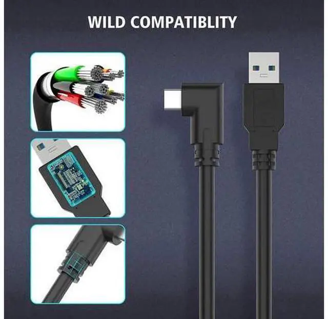 Alt view image 7 of 7 - for Oculus Link Cable 16FT (5M), VR USB 3.0 USB A to USB C for Quest 2 Link Headset Cable, USB 3.2 Type C to A High Speed Data Transfer & Fast Charging Cord Compatible for Quest 1/2 and Gaming PC VR