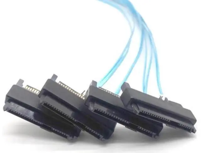 Alt view image 6 of 6 - SAS SATA Cable Internal Mini SAS 36pin SFF-8087 to (4) 29pin+15Pin SFF-8482 connectors with SATA Power