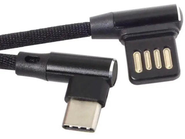 Alt view image 4 of 7 - USB-C 3.1 Type-C Male to Left Angled 90 Degree USB 2.0 Data Cable 15cm Dual Angled Type (Type-C)