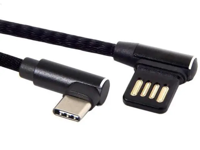 Alt view image 2 of 7 - USB-C 3.1 Type-C Male to Left Angled 90 Degree USB 2.0 Data Cable 15cm Dual Angled Type (Type-C)