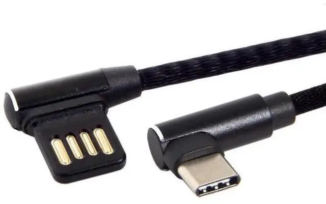 Main image of USB-C 3.1 Type-C Male to Left Angled 90 Degree USB 2.0 Data Cable 15cm Dual Angled Type (Type-C)