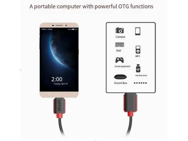 Alt view image 3 of 4 - The ONTEN Type-C to usb 3.0 female Android phone connection cable and data cable are suitable for mobile phones, computers and tablets