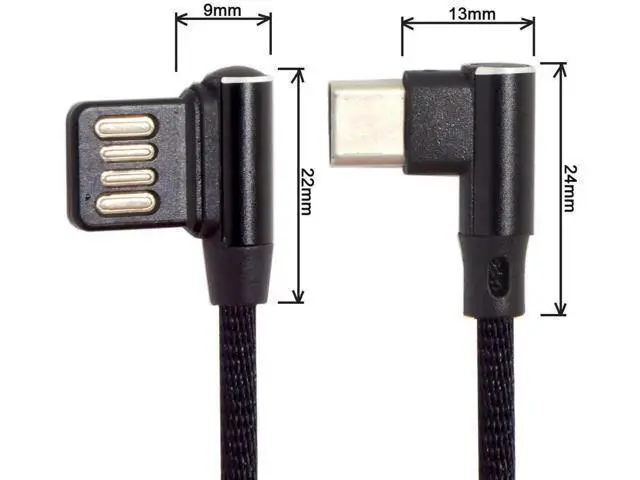 Alt view image 5 of 7 - USB-C 3.1 Type-C Male to Left Angled 90 Degree USB 2.0 Data Cable 15cm Dual Angled Type (Type-C)