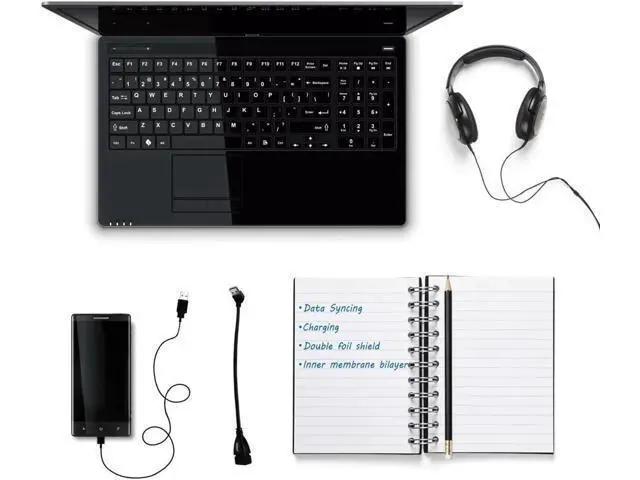 Alt view image 2 of 6 - SuperSpeed USB 3.0 Extension Data Super Speed Cable USB 3.0 Male to Female Extension Data Cable Up and Down Angle 2PCS - 20CM 8IN