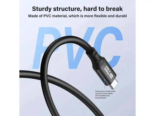 Alt view image 7 of 7 - USB C to USB C Cable USB 3.2 Type C 20Gbps PD 100W 8K@60Hz Data Fast Charging Cable for Phone, Tablet, Other USB C Devices (1M)