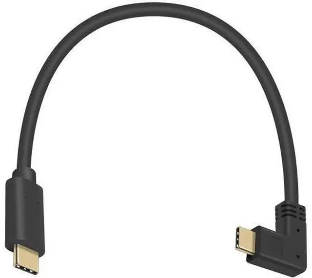 Main image of USB C to USB C Cable Short 1ft, USB 3.1 Right Angle 90 Degree Type C Cable, 60W & 10Gbps Type C Fast Charger Cord Compatible for Galaxy S20, MacBook Pro