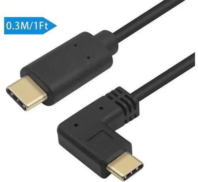 Alt view image 4 of 7 - USB C to USB C Cable Short 1ft, USB 3.1 Right Angle 90 Degree Type C Cable, 60W & 10Gbps Type C Fast Charger Cord Compatible for Galaxy S20, MacBook Pro