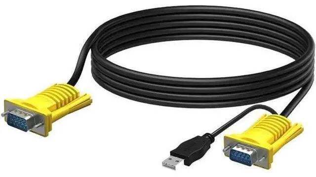 Main image of USB VGA KVM Cable 10 Feet Connect with KVM Switches USB Keyboard / Mouse Cable and Monitor Cable 3M