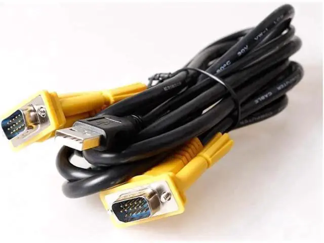 Alt view image 6 of 7 - USB VGA KVM Cable 10 Feet Connect with KVM Switches USB Keyboard / Mouse Cable and Monitor Cable 3M