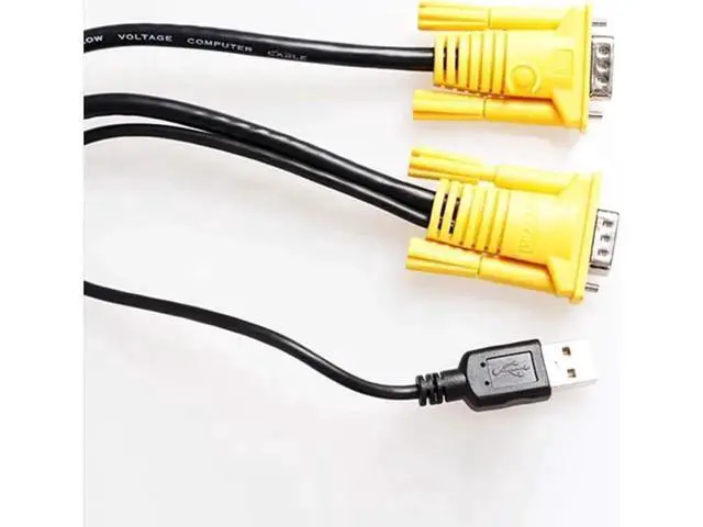 Alt view image 5 of 7 - USB VGA KVM Cable 10 Feet Connect with KVM Switches USB Keyboard / Mouse Cable and Monitor Cable 3M