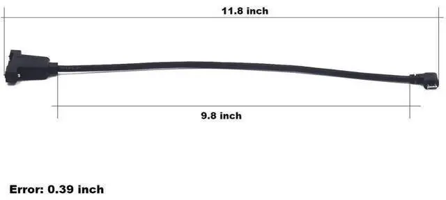 Alt view image 2 of 5 - 0.3 Meter Micro USB 5 Pin Extension Cable, Right Angle Micro USB Male to Female Extender Bolt Screw Lock Mount Cable, Sync Data & Charging