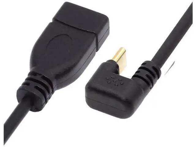 Main image of USB-C USB 3.1 Type-C Male to USB 3.0-A Female 10Gbps OTG Data Power Cable Opposite U Shape Back Angled 20cm