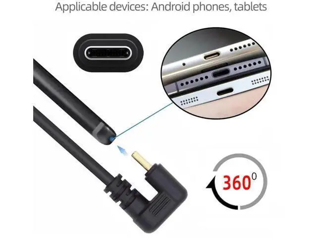 Alt view image 6 of 7 - USB-C USB 3.1 Type-C Male to USB 3.0-A Female 10Gbps OTG Data Power Cable Opposite U Shape Back Angled 20cm