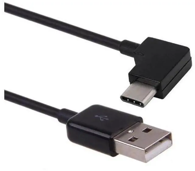 Alt view image 2 of 6 - 100cm Right Angled USB 3.1 Type C USB-C to USB 2.0 Cable 90 Degree Connector Compatible for Tablet & Mobile Phone