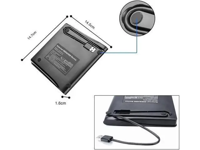 Alt view image 5 of 7 - USB 3.0 Slim External DVD RW CD Writer Drive Burner Reader Player Optical Drives For Laptop PC DVD burner dvd portatil
